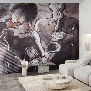 Self-Adhesive Photo Wallpaper Deluxe Sticker - Melt away in Music - Music, Jazz, Dance - 450x315 cm
