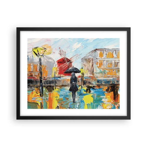 Poster in black frame - Parisian Legends - 50x40 cm