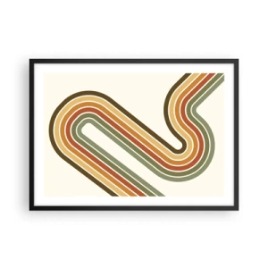 Poster in black frame - Zigzaging towards the Goal - 70x50 cm