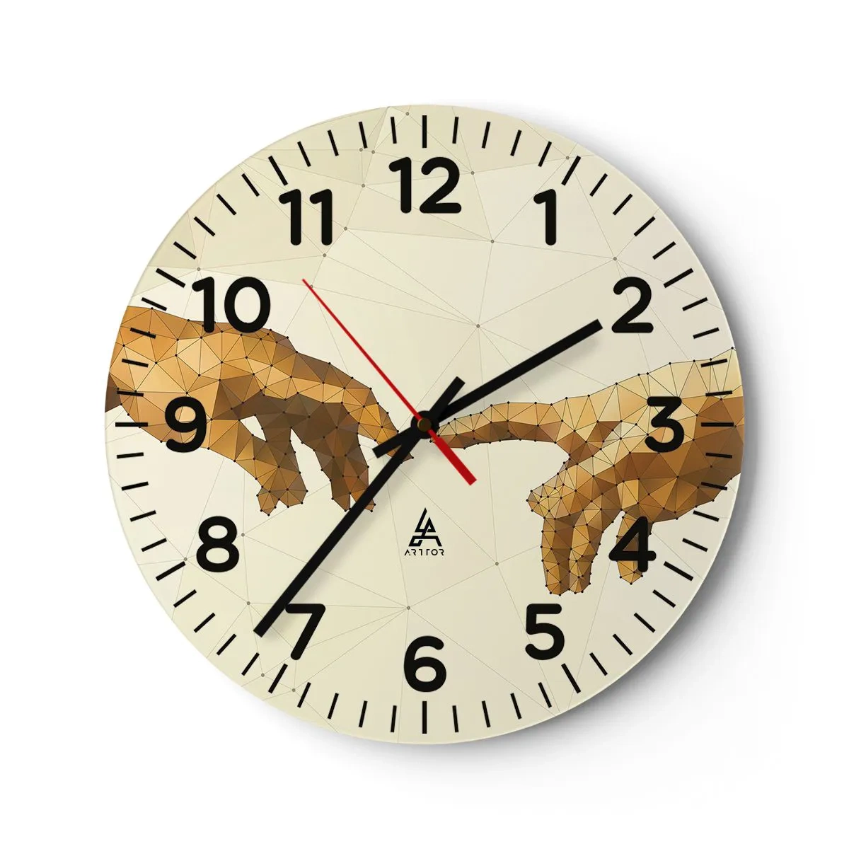 Wall clock - Clock on glass - God's Geometry - 30x30 cm