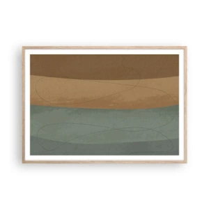 Poster in light oak frame - Horizontal Compostion - 100x70 cm