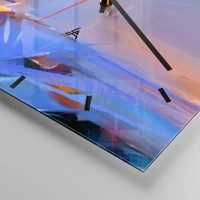 Clock face with lines