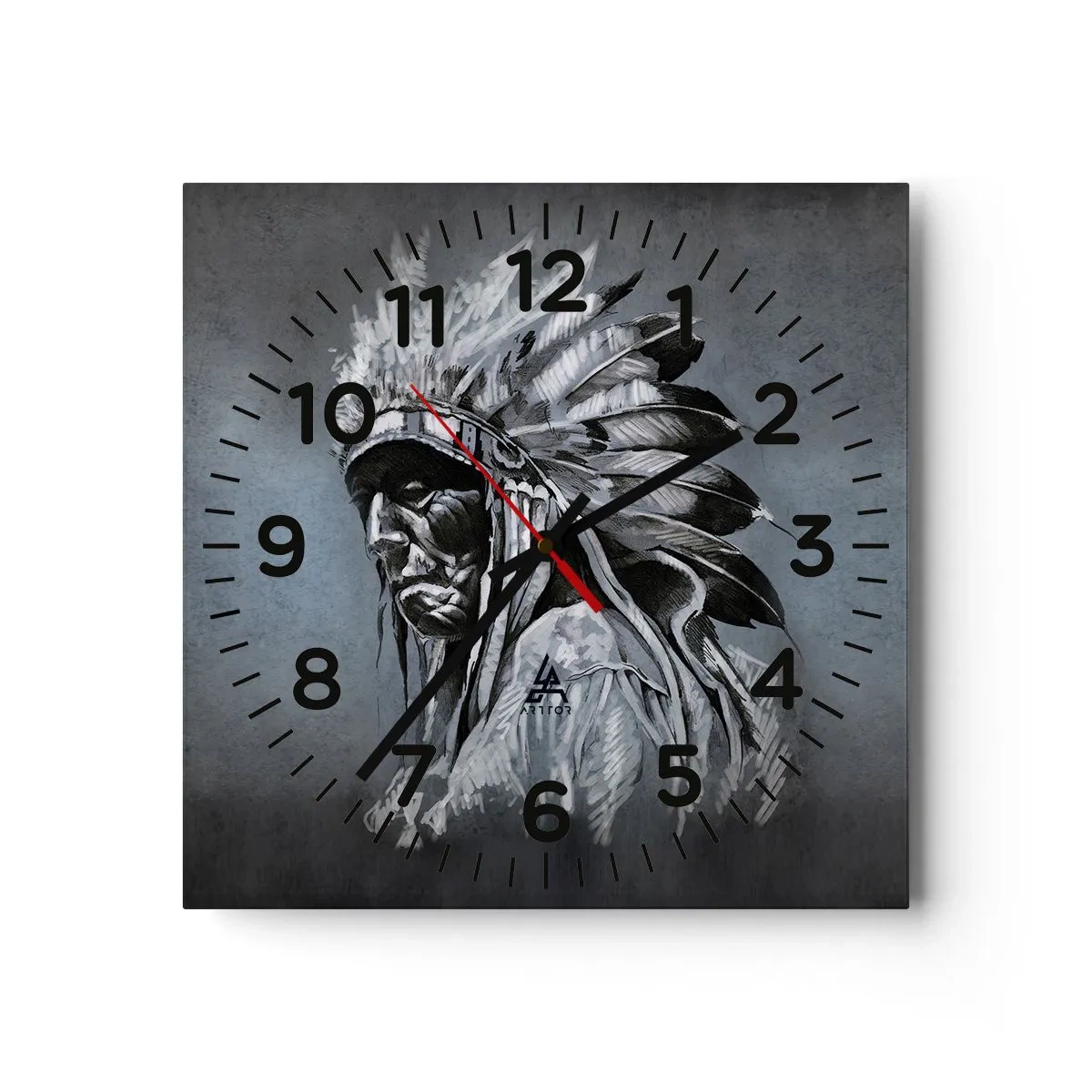 Wall clock - Clock on glass - Return to the Roots - 30x30 cm