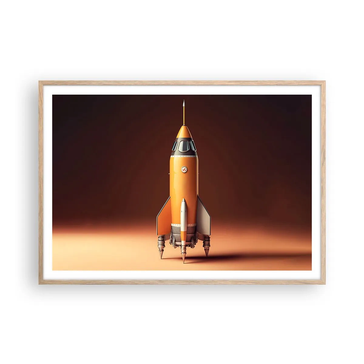 Poster in light oak frame - It Starts with a Dream - 100x70 cm