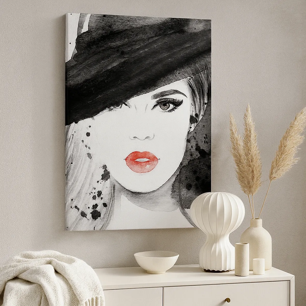 Canvas picture - Lady in Black - 50x70 cm