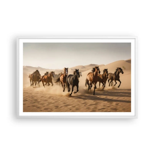 Poster in white frmae - Free as a Wind - 91x61 cm