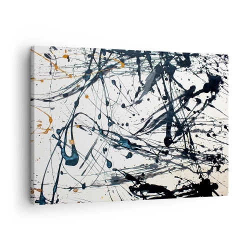 Canvas picture - Abstract painting pattern with dynamic lines and spots - 70x50cm - With or Without Meaning? - Modern wall decoration for the living room and bedroom ARTTOR