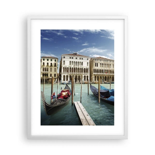 Poster in white frmae - Palaces in Blue - 40x50 cm