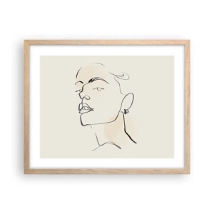 Poster in light oak frame - Proud Look - 50x40 cm