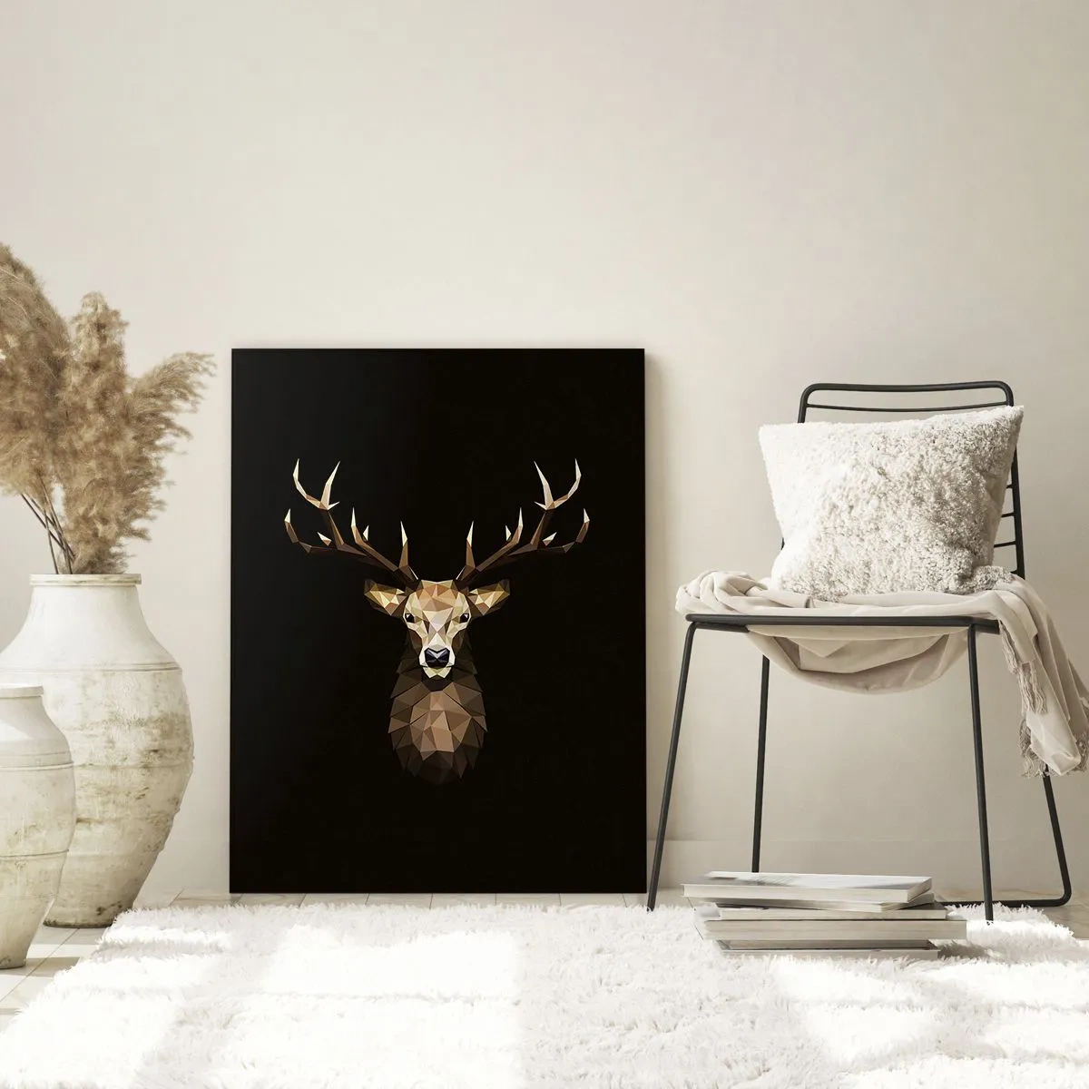 Glass picture - Cubist Deer - 70x100 cm