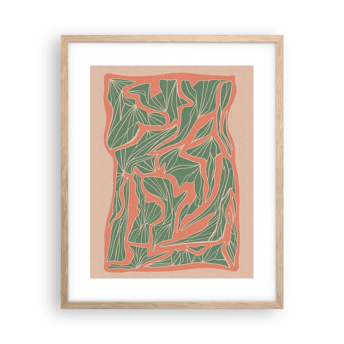 Poster in light oak frame - Struggles of Colar and Green - 40x50 cm