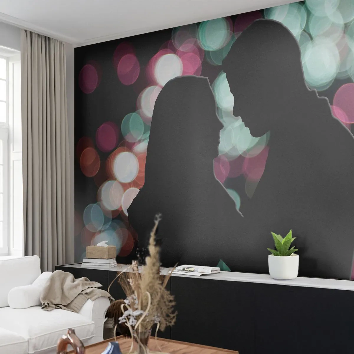 Self-Adhesive Photo Wallpaper Deluxe Sticker - Yes! - People, Couple in love, Date Night - 250x175 cm