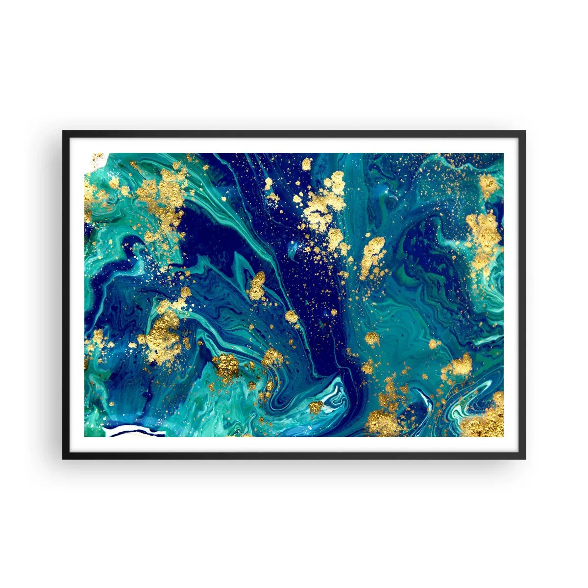 Poster in black frame - Sun Flakes - 100x70 cm