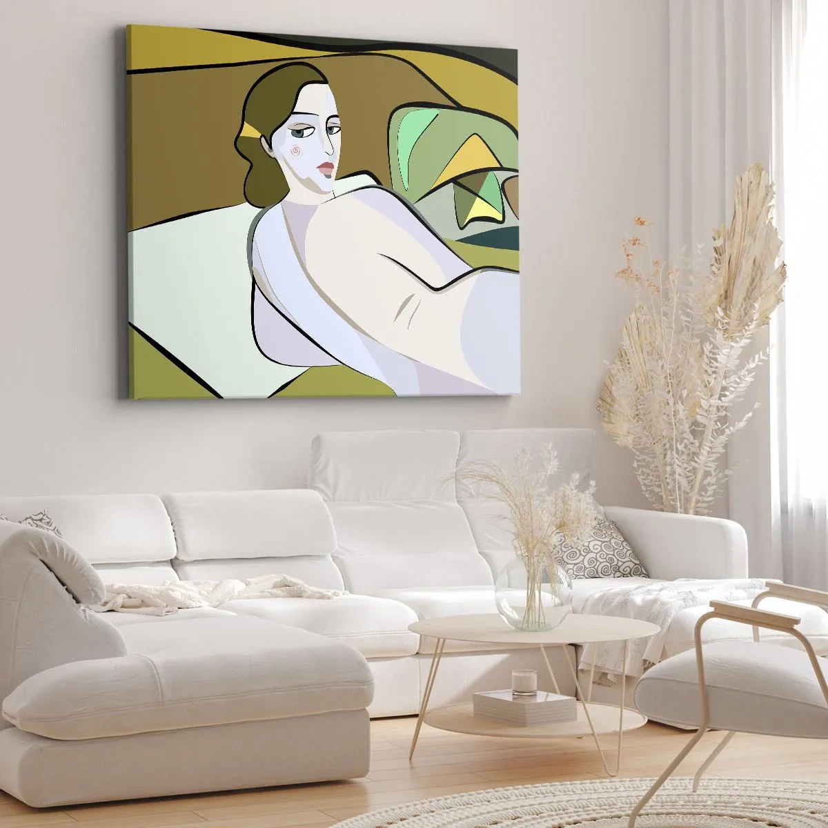 Canvas picture - Abstract figure in a modern style - 70x50cm - Intimate Portrait - Modern wall decoration for the living room and bedroom ARTTOR