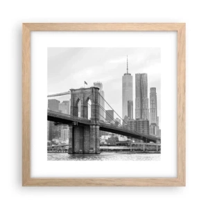Poster in light oak frame - New York Style  - 30x30 cm