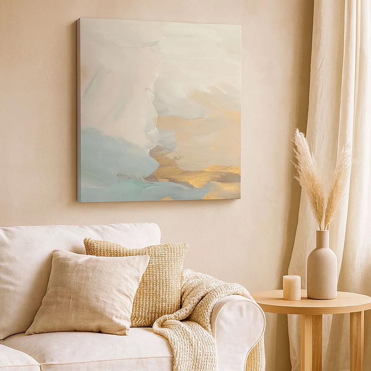 Canvas picture - Abstract: Land of Gentleness - 30x30 cm