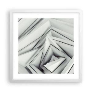 Poster in white frmae - Acute Angles Budding - 40x40 cm