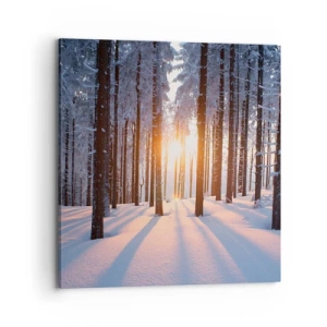 Canvas picture - Clearly Black on White - 70x70 cm