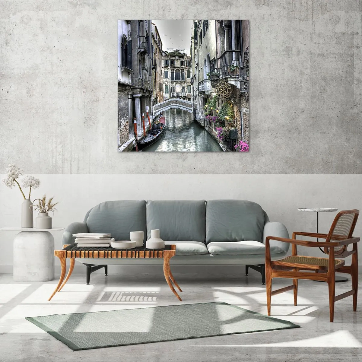 Glass picture - For Centuries in Quiet Contemplation - 30x30 cm