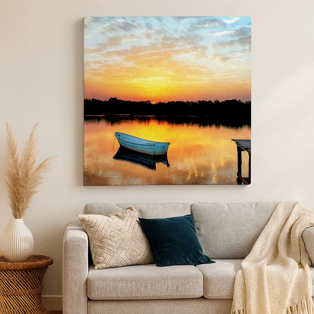 Canvas picture - Look, Listen, Meditate - 30x30 cm