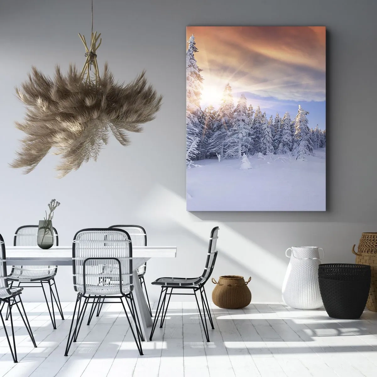 Canvas picture - Snowy Spectacle of Nature - 50x70 cm
