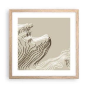 Poster in light oak frame - Topography of Art. - 40x40 cm