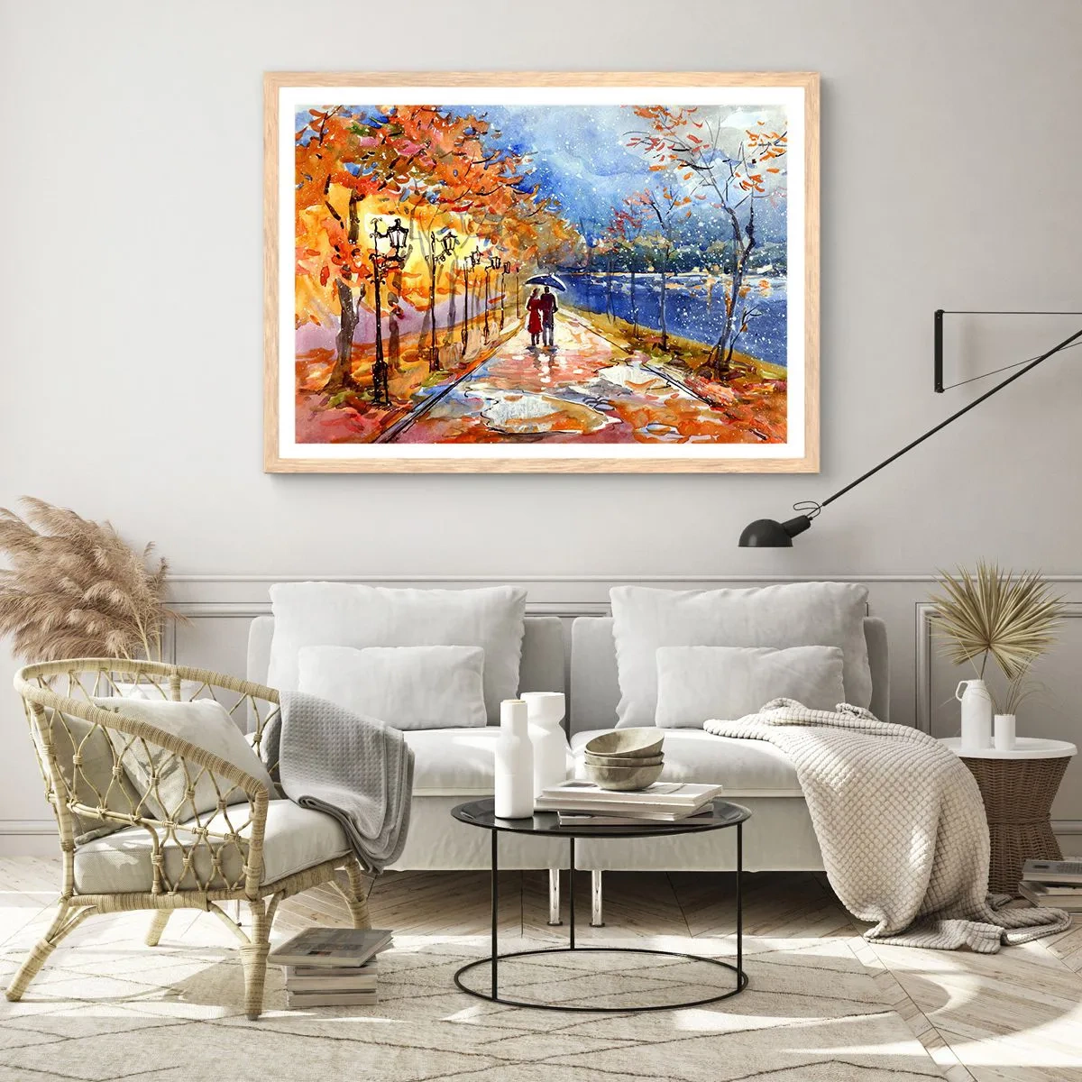 Poster in light oak frame - Together to the Limit of Time - 70x50 cm