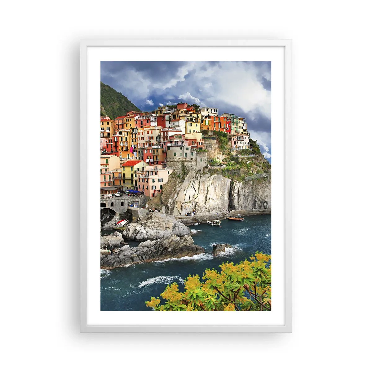 Poster in white frmae - Hugging the Rocks - 50x70 cm