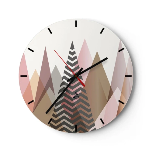Wall clock - Clock on glass - View of the Piramide - 40x40 cm