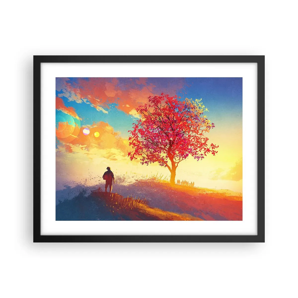 Poster in black frame - Pilgrim at Its Goal - 50x40 cm
