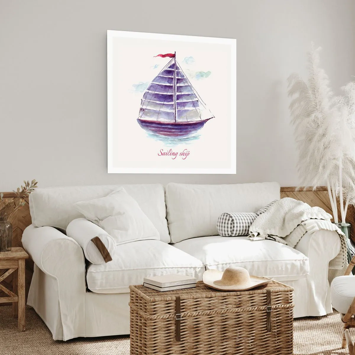 Poster - Full Sails And Calm Waters - 60x60 cm