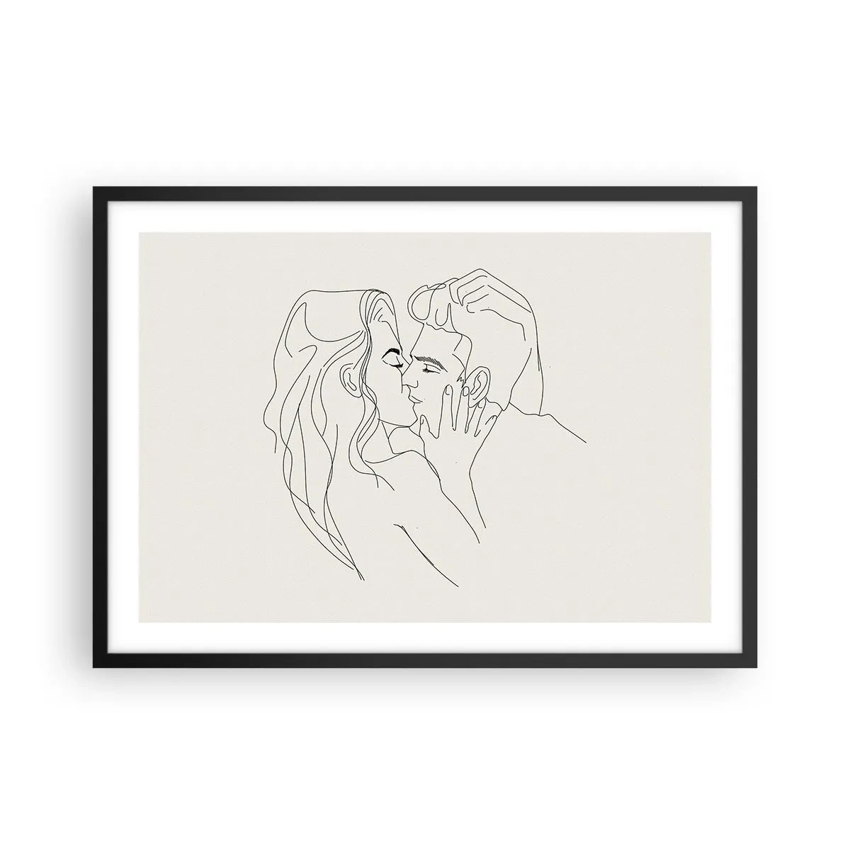 Poster in black frame - Tangled up by a Feeling - 70x50 cm