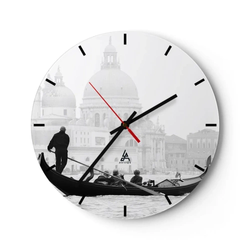 Wall clock - Clock on glass - Journey to the Origin of Beauty - 40x40 cm