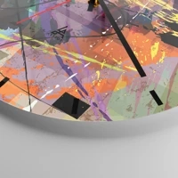 Clock face with lines