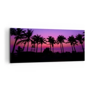 Canvas picture - Evening under the Palms - 100x40 cm