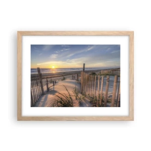 Poster in light oak frame - Light and Shade of the Wind - 40x30 cm