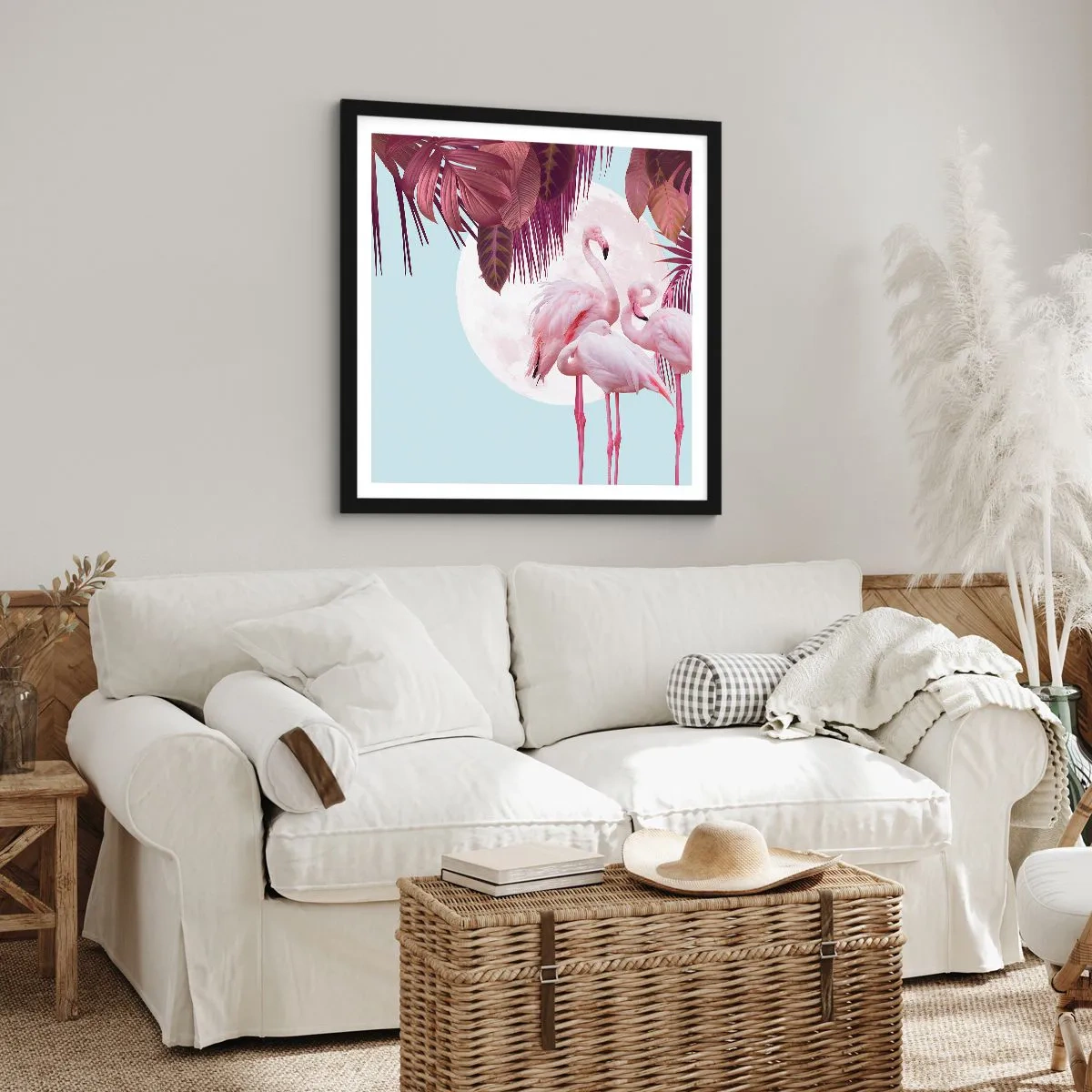 Poster in black frame - Three Bird Graces - 60x60 cm