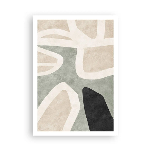 Poster - Composition with a Black Motif - 70x100 cm