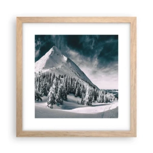 Poster in light oak frame - Land of Snow and Ice - 30x30 cm