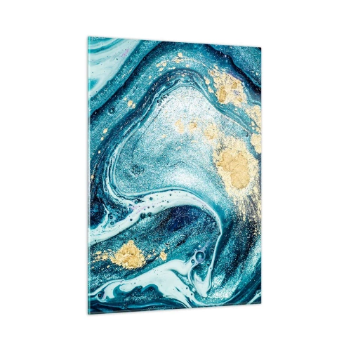Glass picture - Blue Whirl - 50x70 cm