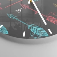 Clock face with lines