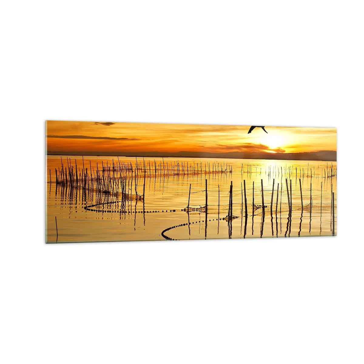 Glass picture - At a Fishery - 140x50 cm