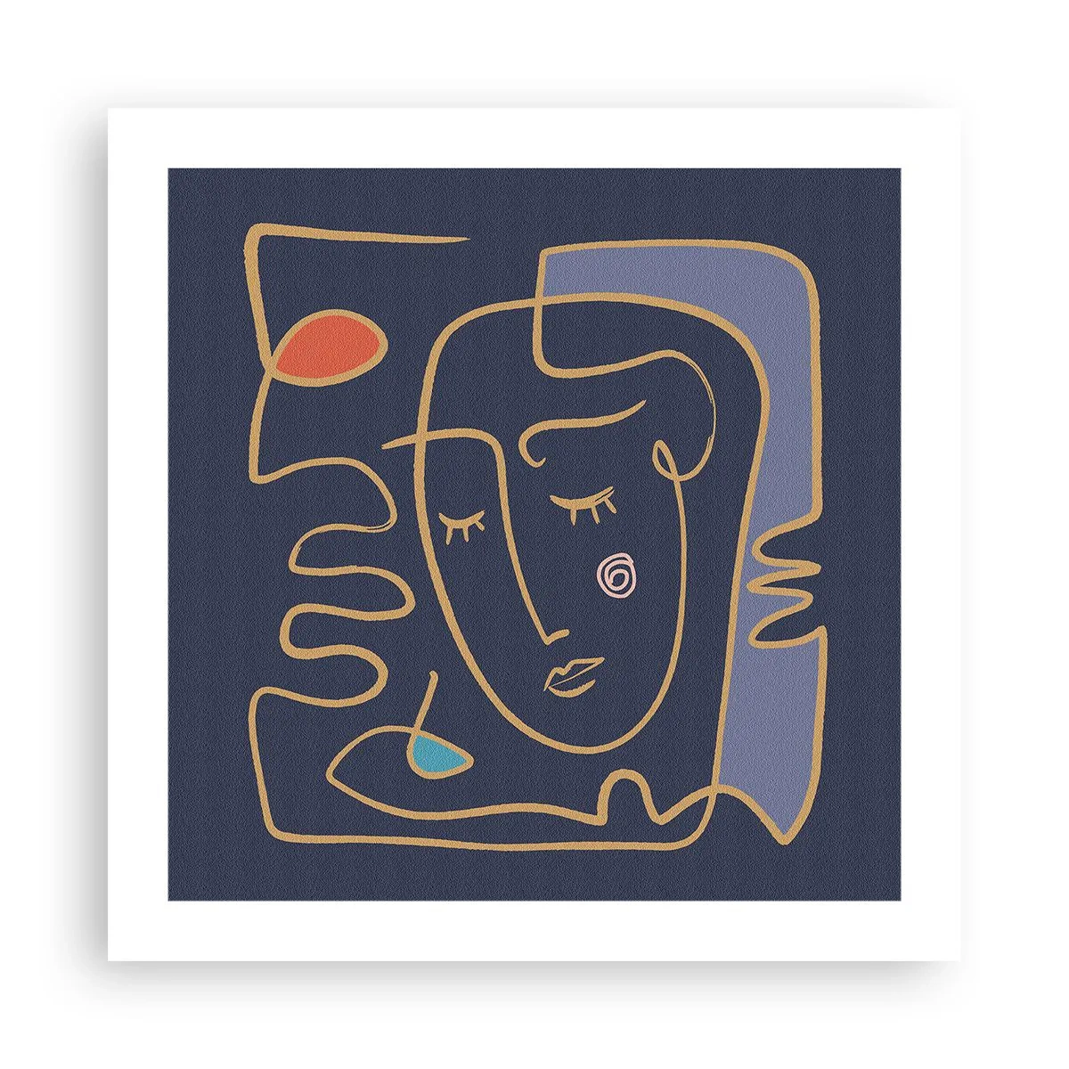 Poster - Deeply In Thoughts - 50x50 cm
