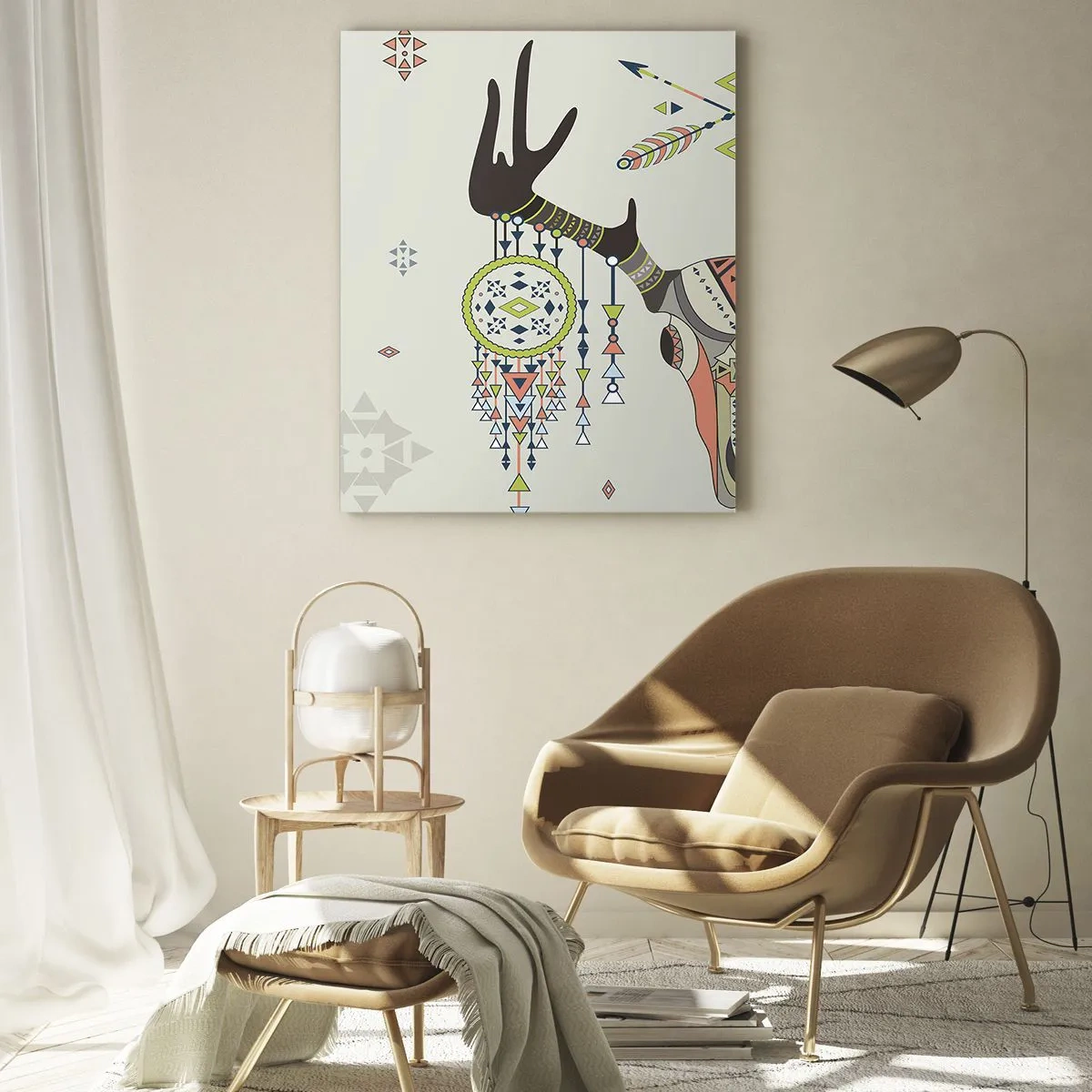 Glass picture - Trophy of an Indian Hunter - 80x120 cm