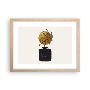 Poster in light oak frame - Beauty Precious as Gold - 40x30 cm