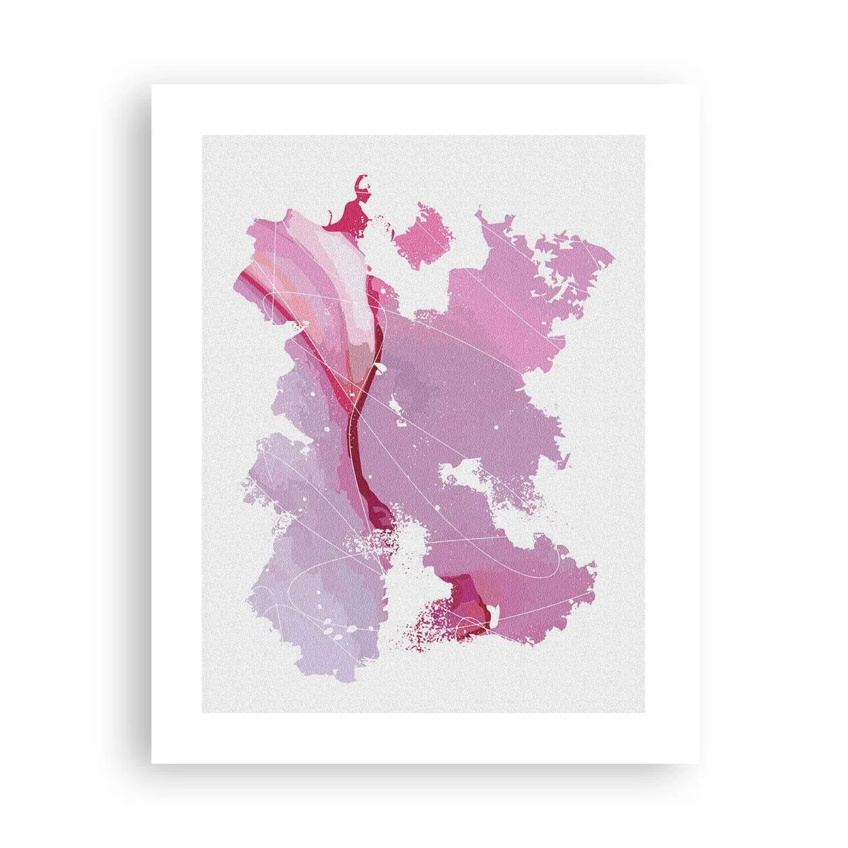 Poster - Map of a Pink World - 40x50 cm