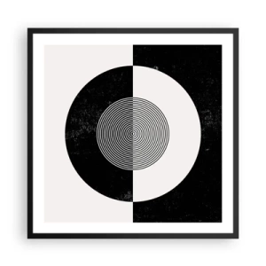 Poster in black frame - Harmony in Black and White - 60x60 cm