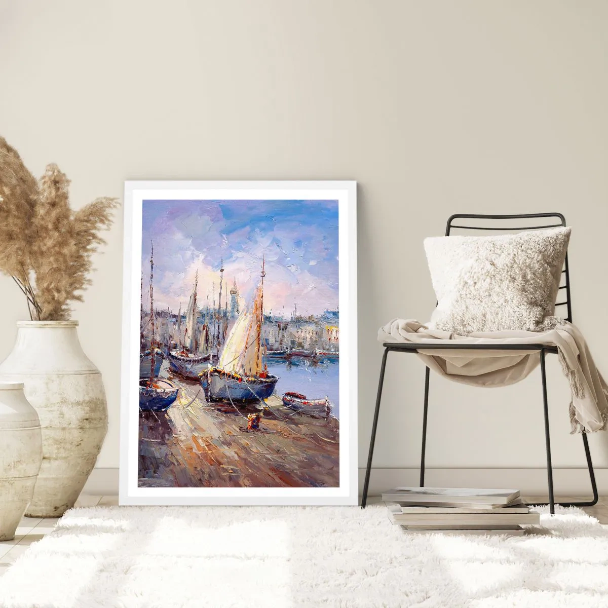 Poster in white frmae - Town by the Bay - 50x70 cm