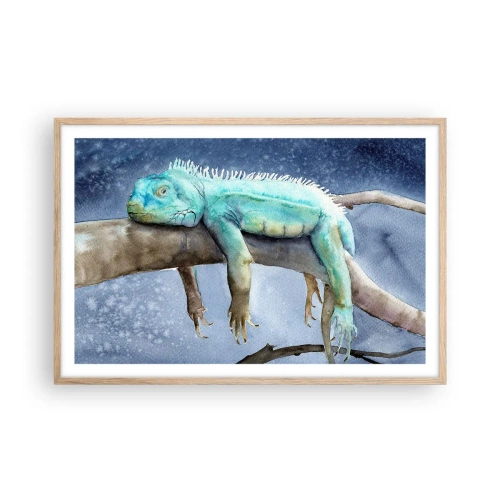 Poster in light oak frame - It Feels Good - 91x61 cm
