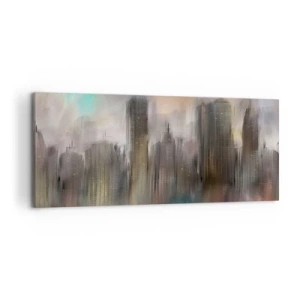 Canvas picture - Composition of Steel, Stone and Fog - 120x50 cm